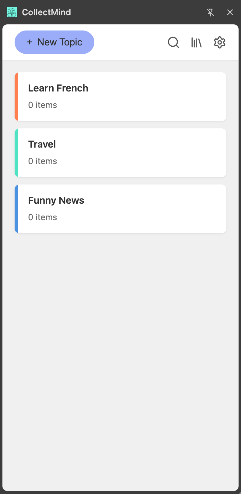 Topic list