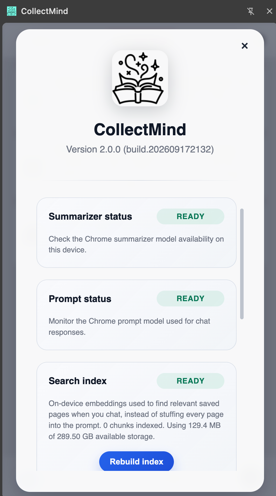 Settings, local models